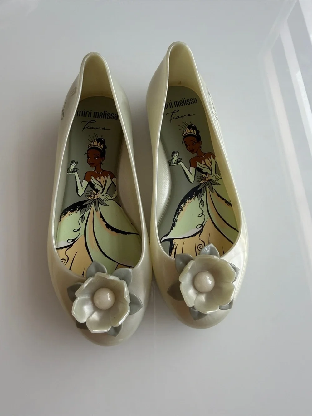 Mini Melissa + Sweet Love Ballet Flat Disney Princess Tiana Size 2